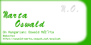 marta oswald business card